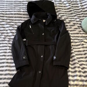 MICHAEL Michael Kors Black Hooded Trench Coat